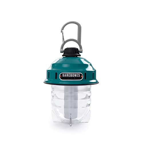 Barebones Beacon Hanging Light – Teal, Rechargeable LED Camping Lantern with Adjustable Brightness – Weatherproof Vintage-Style Hanging Lantern for Outdoor Adventures and Year-Round Use - color: Teal