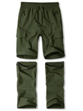 Boys Convertible Hiking Pants Kids Zip Off Scout Pants Youth Teen Boy Quick Dry Outdoor Fishing Waterproof Lightweight 4-18Y - color: Army Green, size: X-Large