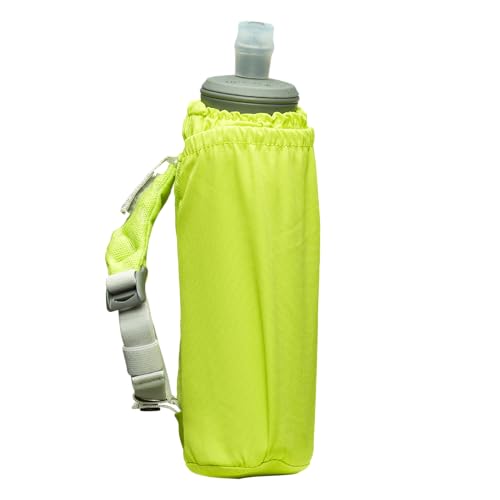 Nathan Handheld Soft Flask 18oz - Exo-Draw Insulated Collapsible Bottle - Grip-Free Strap & Rigid ExoSpine for Comfort/Support - Breathable Mesh Strap - Ideal Running/Hiking, Pinnacle, Lime Green - color: Lime Green, style: 18oz Insulated