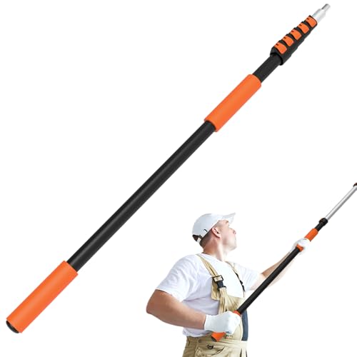 SISUPASSIE Telescoping Extension Pole, Reach to 30FT Telescoping Pole Multi-Purpose 5-24FT Lightweight, Sturdy with Universal Twist-on Metal Tip Extendable for Dusting Painting Window Cleaning - size: 24FT