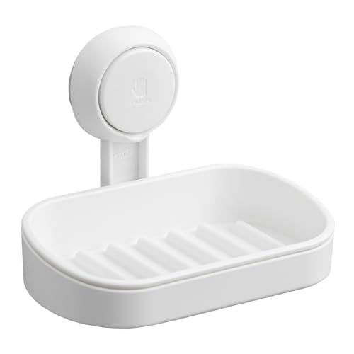 TAILI Soap Holder, Soap Dish for Shower Suction Cup, Bar Soap Holder, White | Removable Soap Holder Shower, Soap Tray for Shower Wall, No drill Sponge Holder, Bathroom & Kitchen, Bath Accessories - color: White, size: 1 Tier