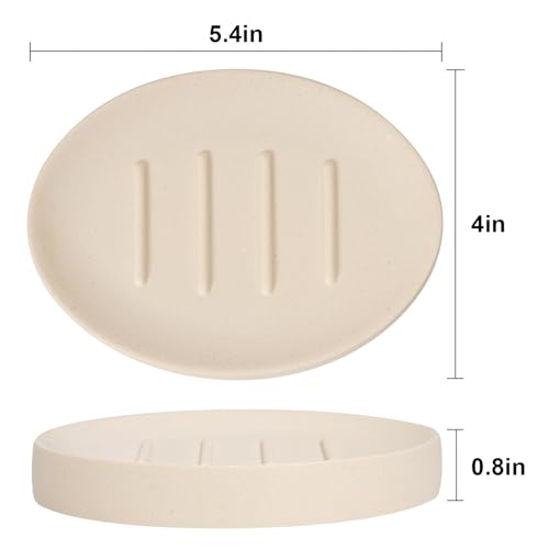 Soap Dish Bathroom Resin Bar Soap Holder for Shower Soap Tray for Kitchen Sink(Cream) - color: Cream, size: 1 Pack