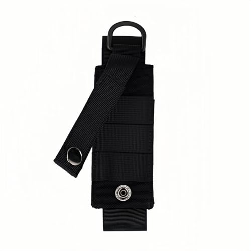 Tactical Flashlight Holster MOLLE Torch Holder MK4 OC/Mace Pepper Spray Canister Carrier EDC Flash Light Pouch Multitool Case with Strap&Snap Clip for Duty/Combat Belt Backpack Vest Chest Rig - color: Black