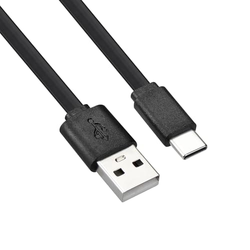 1ft Flat USB A to USB C Cable, Short Fast Charging Cord 10-Pack, Black - color: Black, size: 1 Foot