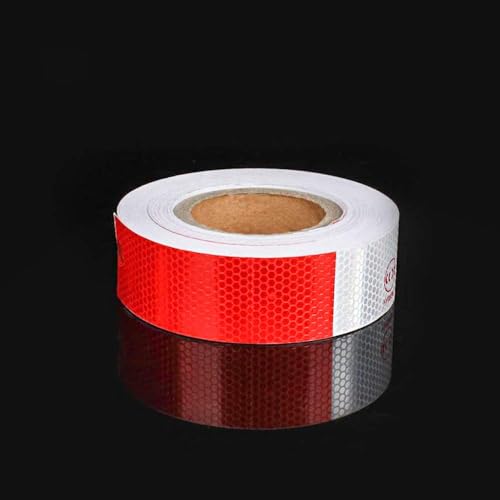 ONTWIE Reflective Tape, 2 Inch x 30ft Reflective Tape Outdoor Waterproof - color: Red/White
