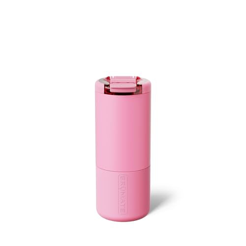 BrüMate Strova 18oz 100% Leakproof Insulated Coffee Mug | Ceramic-Lined Interior | Built-In Silicone Sleeve for Travel | Locking Flip Lid (Primrose) - color: Primrose