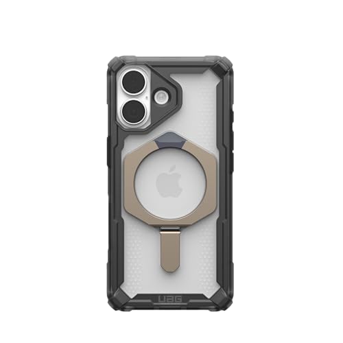 URBAN ARMOR GEAR UAG Designed for iPhone 17 Case with Kickstand Plasma XTE - Compatible with MagSafe Transparent Military Grade Protective Cover, Ash/Titanium - color: Plasma XTE - Ash/Titanium