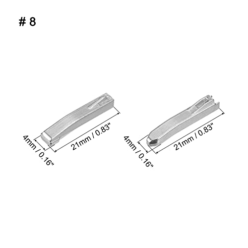 uxcell 20 Sets Double Open Zipper Repair Latch Kits, #8 Insert Pins for Jacket Coat Two-Way Separating Zippers, Silver Tone - color: Silver Tone, size: #8