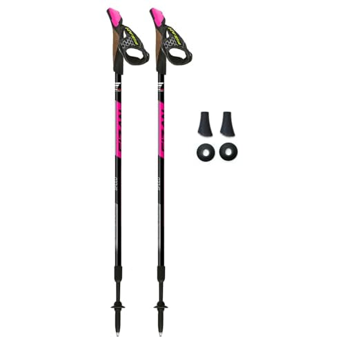 FIZAN Speed Model, Swift Nordic Aluminium Walking Poles - color: Pink