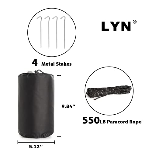 LYN Extra Large Zipper Reusable Survival Emergency Shelter Tent,Thermal Waterproof Fireproof Lightweight Bugout, with Paracord✚Stake for Camping,First Aid,Hiking&Bushcraft - size: Medium
