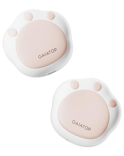 Gaiatop Hand Warmers Rechargeable, 2 Pack Pocket Warmer Cute Cat Paw - color: White