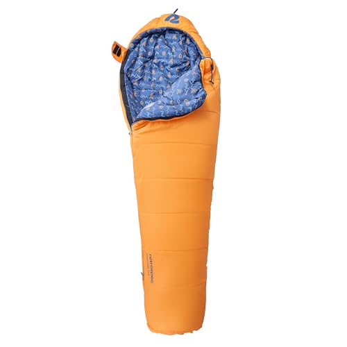 Retrospec Dream 25 Kids Sleeping Bag for Camping - Mummy Style, Water-Resistant, Lightweight 3lbs 3oz, Adjustable Length, Draft Collar, 25°F Rating - color: Day Dreamer