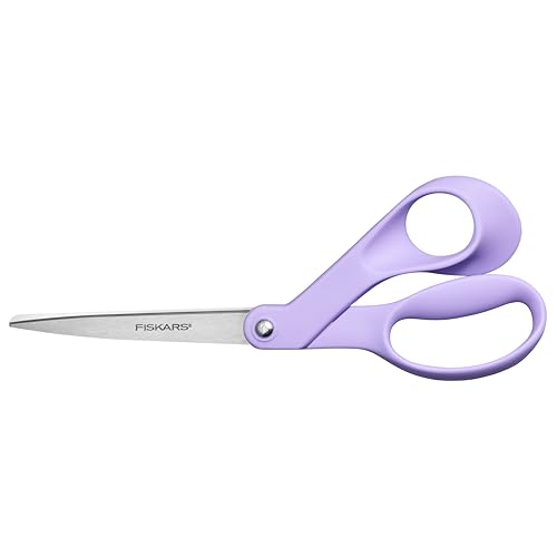 Fiskars Ultra Lilac Scissors, Explore Design Collection, High-Grade Stainless Steel Blades and Ergonomic Handles for Arts and Crafts