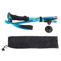 Adjustable Collapsible Trekking Pole – Lightweight Aluminum Alloy Hiking Walking Stick with Quick Lock for Adults & Seniors, Foldable - color: Blue