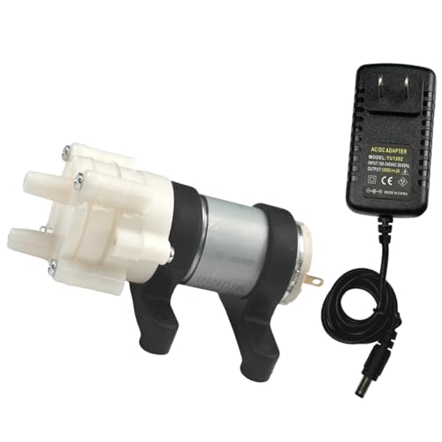 CONQUERALL 385 diaphragm pump DC 12V with power supply pumping circulation pump for tea table - color: Pump+power Supply(us), size: DC 12V