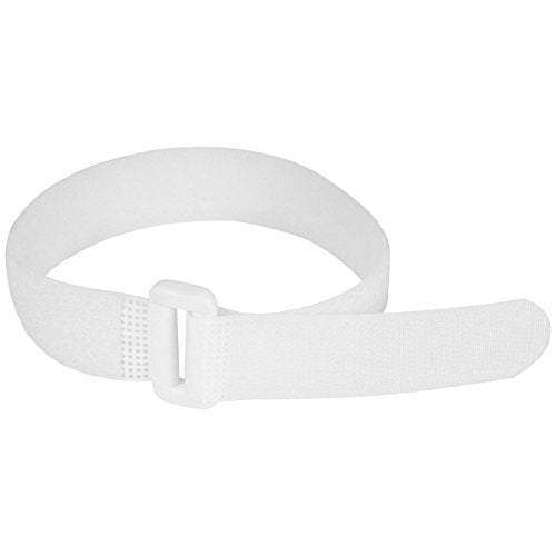 Reusable Cinch Straps 1.5" x 20" - 6 Pack, Multipurpose Quality Hook and Loop Securing Straps (White) - size: 1.5" x 20" White