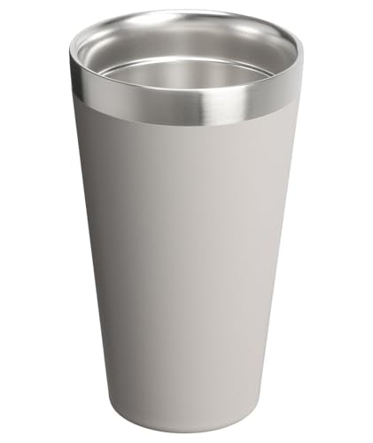 STANLEY Adventure Stacking Beer Pint Glass | Stackable Drinking Cup for Cold Beverages | Dishwasher Safe | Insulated Stainless Steel Tumbler | BPA-Free - color: Ash, style: Modern