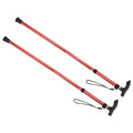 M METERXITY Trekking Poles - Collapsible Hiking Walking Sticks, Telescopic & Folding, Apply to Women Walking Backpacking - color: Red