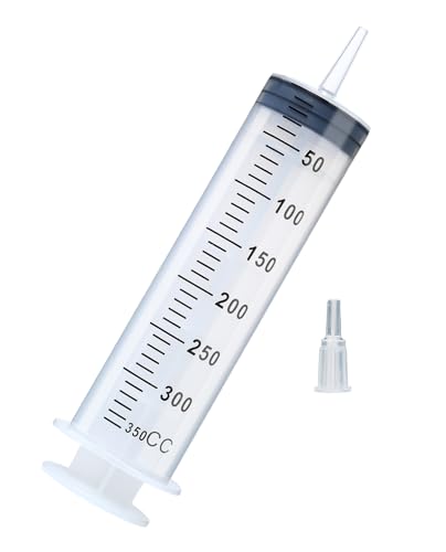 300ml Syringe, Extra Large Plastic Syringes for Glue Dispensing, Scientific Labs, Watering, Refilling, Multiple Uses - style: 300 ml