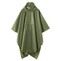 Multi functional cape hooded raincoat suitable for outdoor camping and hiking, suitable for both men and women - color: Green