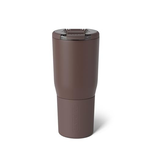 BrüMate Nav 25oz Insulated Travel Tumbler, Java | 100% Leakproof BevLock Lid, Insulated Stainless Steel, Locking Flip Lid, Silicone Sleeve, 4+ Hrs Hot - color: Java, size: 25oz