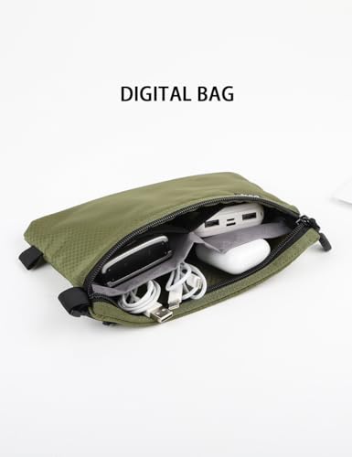 GOX Small Toiletry Bag for Men Bulk Cosmetic Bag Dopp Kit Carry On Zipper Pouch Organization Nylon Small Packing Sack Waterproof (Dark Green) - color: Dark Green