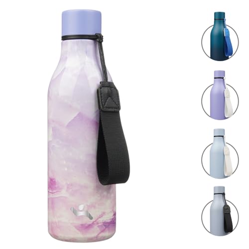 Konokyo 18 oz Insulated Stainless Steel Metal Water Bottle with Strap - color: Dawn, size: 18 Ounces