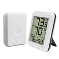 Indoor Outdoor Thermometer Hygrometer Wireless, Urageuxy Digital Temperature Humidity Monitor with 328ft Range Remote Sensor for Home, Greenhouse, Refrigerator, ℃/℉ Switch Optional (White)