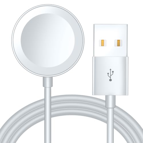 2026 Upgraded for Apple Watch Charger Magnetic Fast Charging Cable - color: Cool White, size: 1.0M