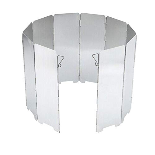 Etopar 8/9/10/12 Plate Foldable Burner Windshield Outdoor Camping Cooker Picnic BBQ Cooking Gas Stove Wind Screen - color: 10 Plate