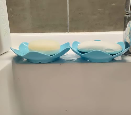 Soap Dish Holder for Showerl Self Draining Bar for Shower Bathroom Bathtub - color: Pink+green+purple+blue