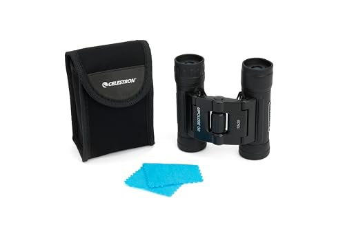 Celestron UpClose G2 10x25 Compact Binoculars for Hiking, Travel & Birding | Compact Roof Prism Design, Lightweight for Travel, Multi-Coated Optics, Folding Design, Comfortable Grip