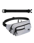 WATERFLY Fanny Pack Waist Bag: 3L Large RFID Anti-Theft with 9 Pockets - color: Grey