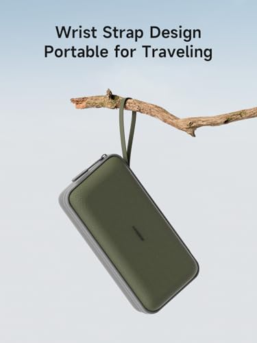 Hagibis Electronics Organizer Travel Case Cable Organizer Bag Pouch Portable Waterproof Carry Case for Cable, Charger,Power Bank, SD Card, Mouse, USB Flash Disk (DPB02 Green)