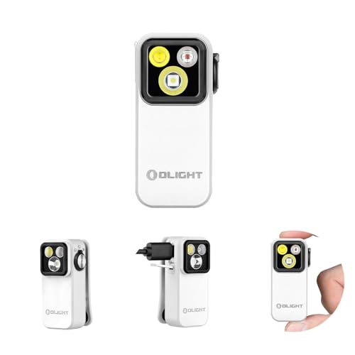 OLIGHT Oclip Pro Rechargeable EDC Clip-on Flashlight, White - color: White