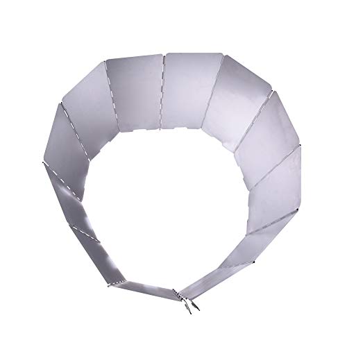 Etopar 8/9/10/12 Plate Foldable Burner Windshield Outdoor Camping Cooker Picnic BBQ Cooking Gas Stove Wind Screen - color: 12 Plate