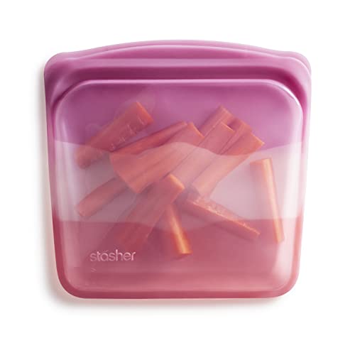 Stasher Premium Reusable Silicone Sandwich Bag, Coral Triangle, 28 oz - color: Coral Triangle