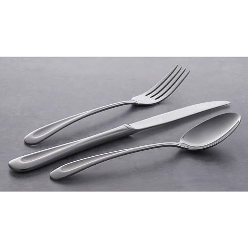 Oneida Silverware Set For 8, Satin Sand Dune 45-Piece Everyday Flatware Set with Serving Utensils,Service For 8, 18/0 Stainless Steel Silverware, Knives Spoons and Forks (Silver, 45 Piece) (Pack of 3) - size: 45 Piece (Pack of 3), style: 45-Piece Flatware
