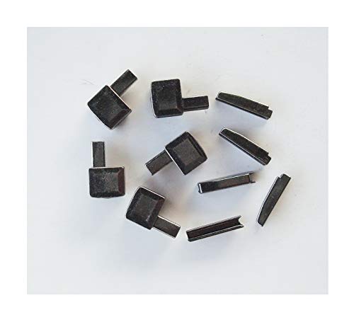 AOHOCA 10 pcs #10 Metal Zipper Slider Retainer Repair Kits (Gun Metal) - color: Gun metal