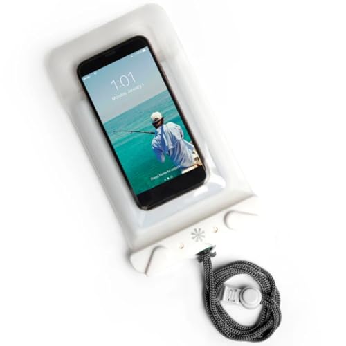 Tech Candy Dry Spell Water Defender Bag, White - Waterproof Protective Pouch for Smartphones & Valuables, Transparent Touchscreen-Compatible, IPX8 Certified, with Lanyard & Secure Lock, Dry Bag - color: White
