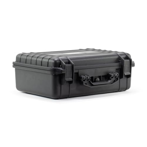 Waterproof Hard Case - Crushproof & Dustproof - Foam Protection - Pressure Equalization Valve - Portable Protective Storage Box for Travel, Hunting, Military, Tactical - 19-Inch (Black)