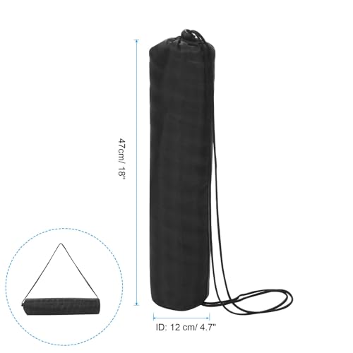 PATIKIL 18x4.7 Inch Mini Tripod Monopod Case Bag, Nylon Foldable Tripod Carrying Case Storage Bag with Shoulder Strap for Outdoor Travel Camping, Black - size: 18x4.7 Inch