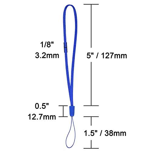 Wisdompro 10 Pack 7 Inch Short Hand Wrist Strap Lanyard - Assorted Colors