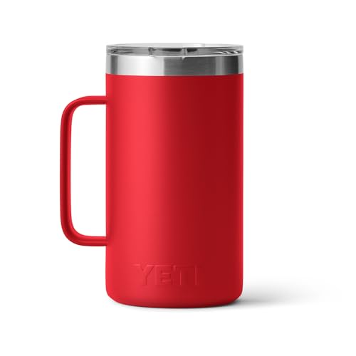 YETI Rambler 24 oz Mug, Vacuum Insulated, Stainless Steel with MagSlider Lid - color: Rescue Red