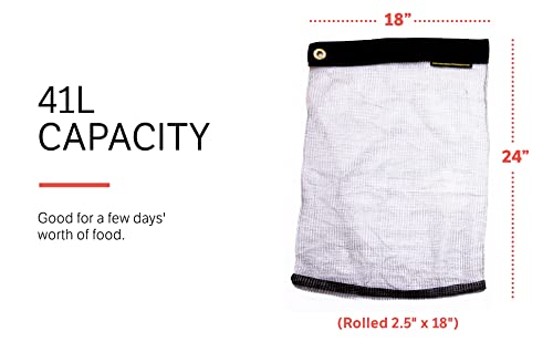 Rodent Proof Bear Bags - Ultralight Stainless Steel Mesh Bag for Camping Food Storage - Sturdy and Rust-Resistant Sack with Lock and Grommet For Easy Hanging - size: Large