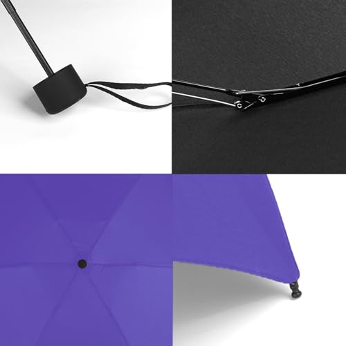 GAOYAING Compact Travel Umbrella with Case Sun&Rain Lightweight Small and Compact Suit for Pocket 34 Inches - color: Purple, size: 34 Inches