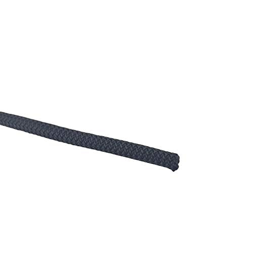 1/4" Black Shock Cord, Marine Grade Polyester Bungee Cord, 500 ft Spool, UV Resistant Elastic Rope - size: (#8) 1/4" x 500 feet
