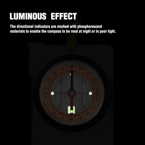 Multifunctional Military Sighting Navigation Compass with Inclinometer | Impact Resistant & Waterproof Compass for Hiking, Camping - color: EK40-8