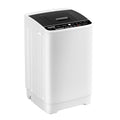 BANGSON 1.08 Cu.Ft Portable Washing Machine for Apartments, White | Full-Automatic washing Machine with 8 Programs 6 Water Levels, Drain Pump and LED Display, Compact Washer for RV, Home - size: 1.08cu.ft