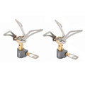 DESERT & FOX Ultralight Mini Camping Stove, 2600W Power Titanium Alloy Automatic Foldable Outdoor Cookware Tool for Picnic, Cookout, Camping, Hiking - color: 2Pack mini stove